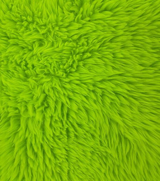 Image of Shaggy Faux Fur Fabric, Super Soft, 6 X 5 Feet (Dark Green)