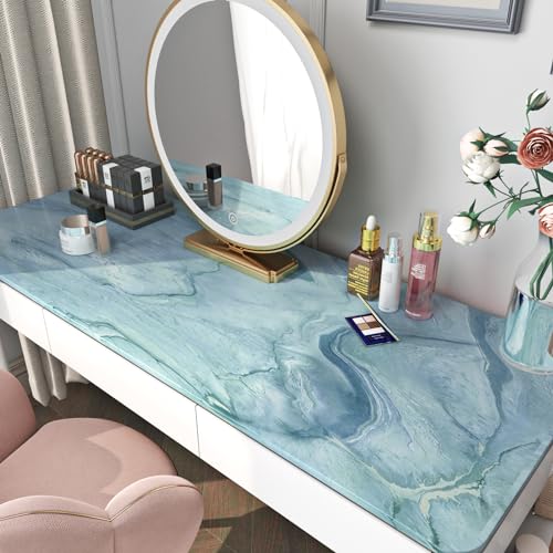 FunStick Blaue Marmor Folie Badezimmer Arbeitsplatte Klebefolie Marmoroptik Blau Möbelfolie Selbstklebende Folie Marmor Küchenschrank Wandfolie Marmoroptik Selbstklebende Tapete Blau Zimmer 40CM×2M