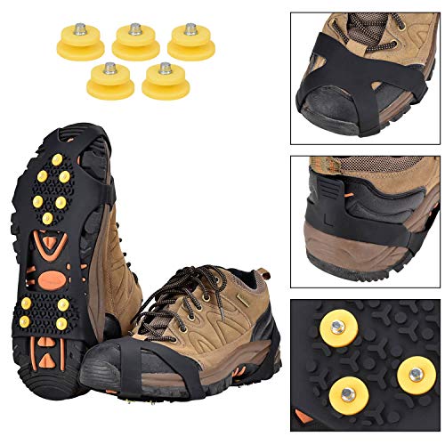 Image of Aliglow Ice Cleats Crampons for Shoes and Boots - Snow Steel Traction Grips