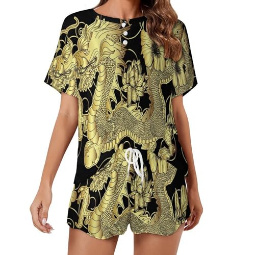 Sleepwear femme ensemble pyjama léger vêtement de nuit
