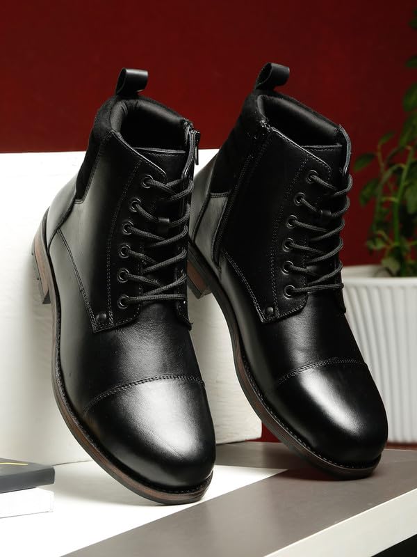 Image of TEAKWOOD LEATHERS LEATHER MEN BOOT