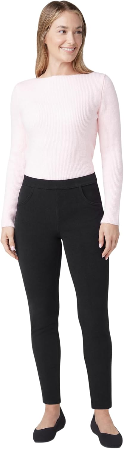 HUE Womens Soft Twill Jean Style Leggings - Image 5