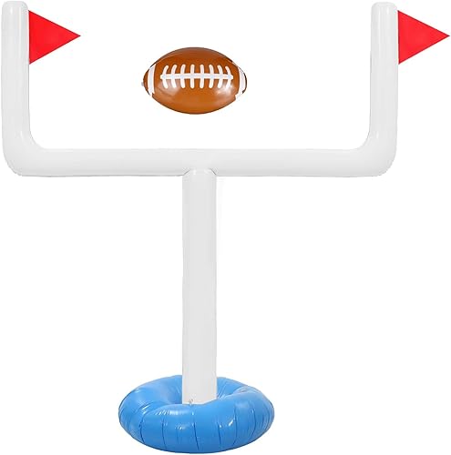 Juego de fútbol inflable jumbo con pelota de fútbol con pelota de fútbol, poste de portería de fútbol, accesorios de fútbol al aire libre, juguetes