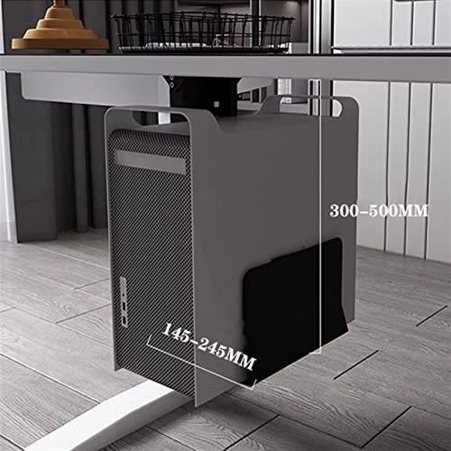 Soporte para torre de computadora bajo escritorio o montaje en pared, ajustable, de acero, para CPU, ancho ajustable de 5,7 a 9,6 pulgadas y altura de 11,8 a 19,7 pulgadas (blanco) miniatura 3