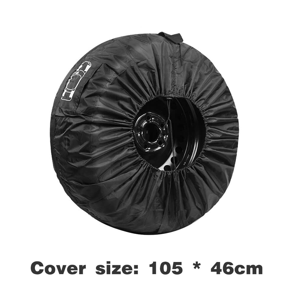 4 Reifentaschen Set 13-18 Zoll - Wasserdichte Reserveradabdeckungen Mit Positionsmarkierung