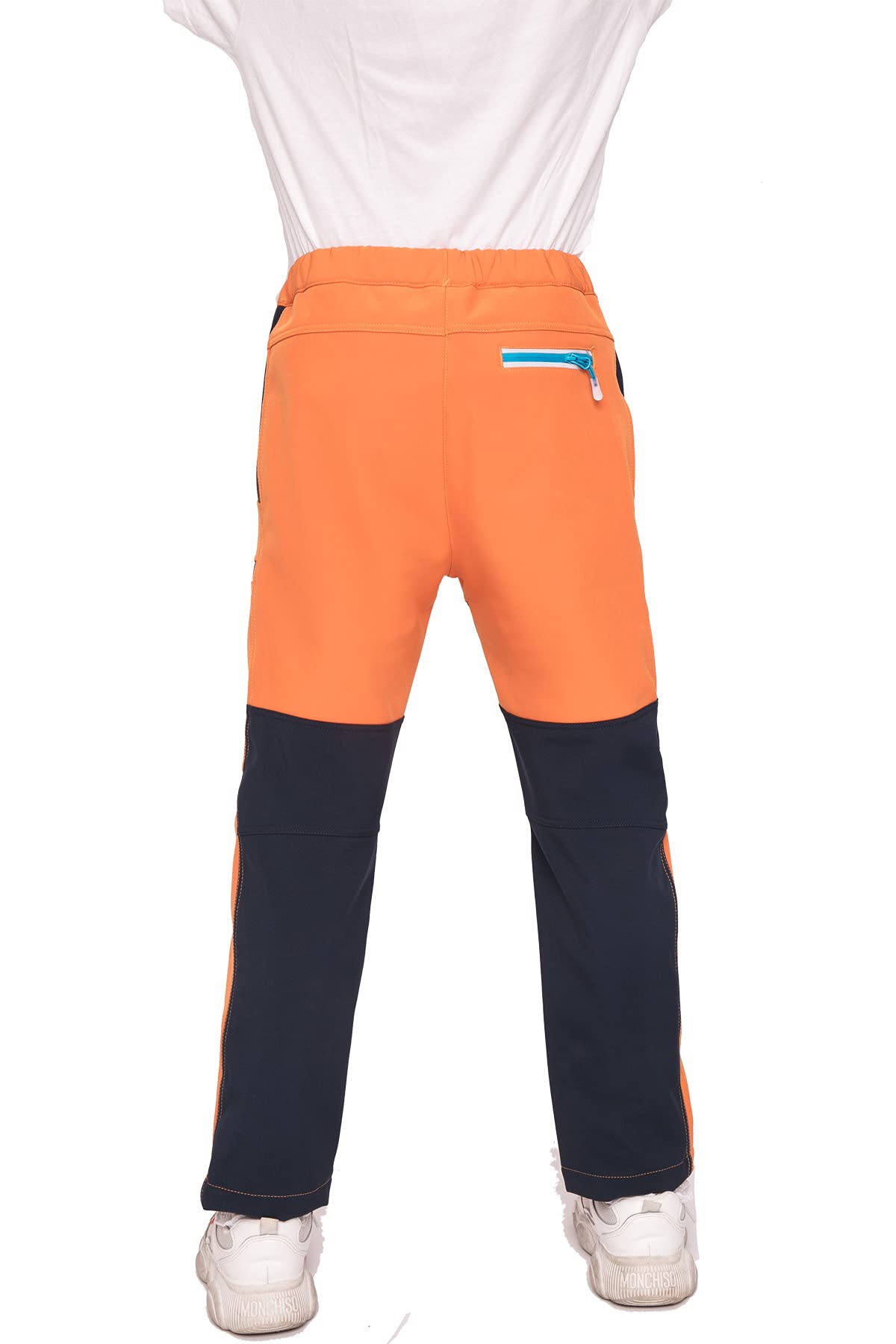 Pantalon softshell pour enfant garçon fille avec doublure en polaire Pantalon de sport respirant chaud Pantalon de pluie Pantalon de trekking Pantalon de ski