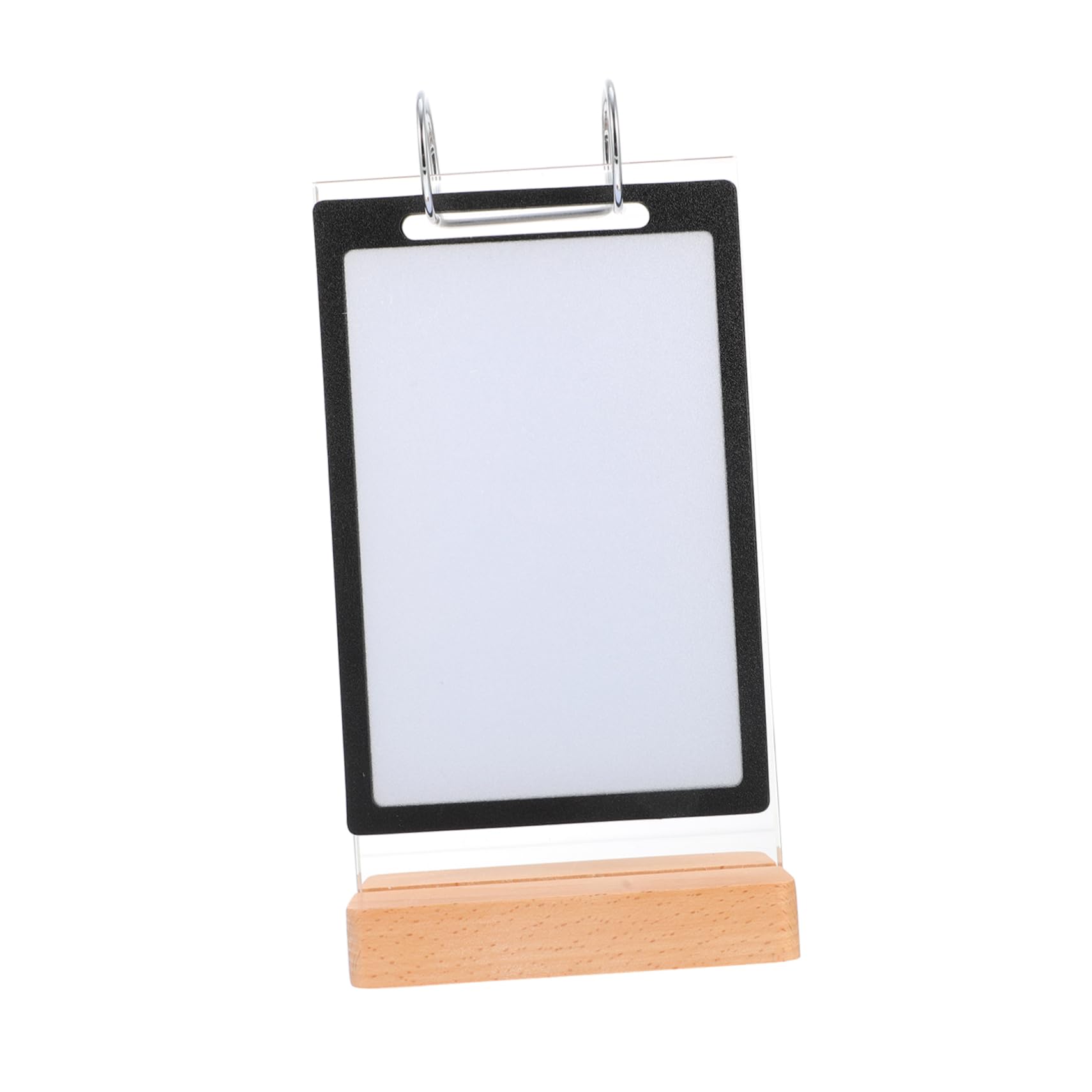 CAXUSD Sturdy Desktop Menu Holder Photo Clip Label Holder Double-sided Display Stand Wooden Photo Rack