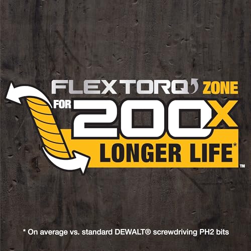 Image of DEWALT DT7275-QZ 10-Piece EXTREME FLEXTORQ 57mm Screwdriver Bit Set on a Keyring (T20 x3, T25 x4, T30 x3)