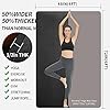 Hatha Yoga Large TPE Yoga Mat 6'x4'x1/2" Extra Thick Non-Slip Exercise Mat - for Yoga Pilates & Home Gym Workouts(Black) #1