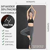 Hatha Yoga Large TPE Yoga Mat 6'x4'x1/2