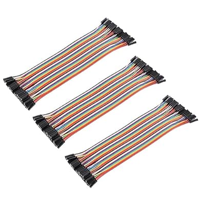 JESSINIE 120Pcs Multicolored 1.4mm Dupont Female to Female Breadboard Wire Adapter Cable,...
