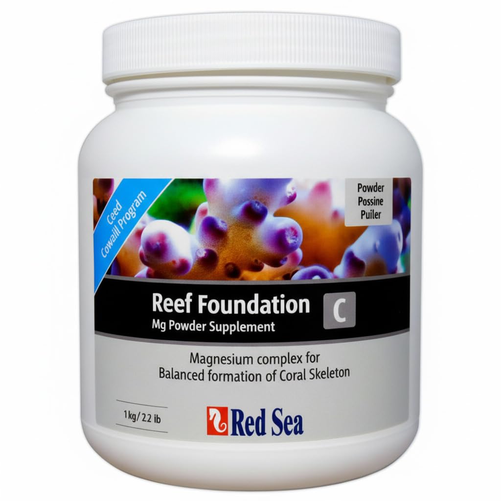 Reef Foundation C Magnesium (Mg) Supplement, 1kg Powder - Maintains Magnesium Balance for Healthy Corals in Marine & Reef Aquariums