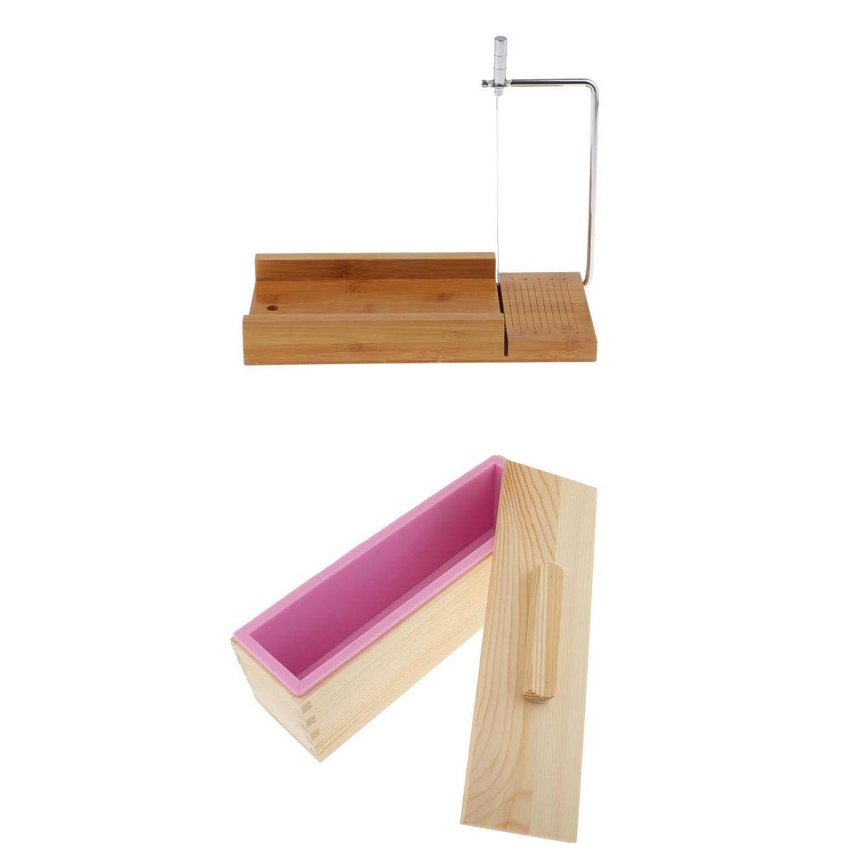 2Pcs Wooden Soap Cutter with Wire Slicer DIY Soap Making Loaf Silicone Mold-image-11