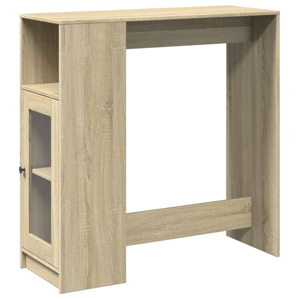 Table de bar avec étagère compacte pour gagner de la place dans un studio