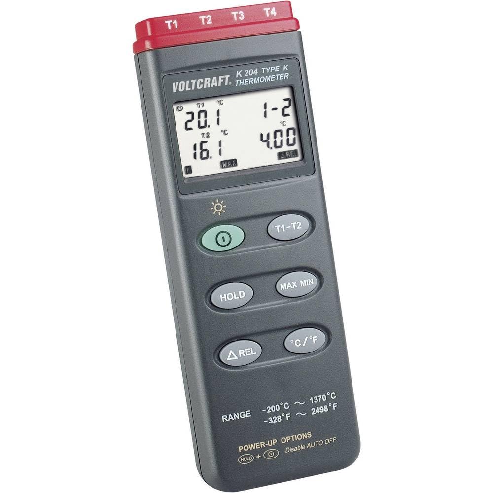 VOLTCRAFT K204 Temperatur-Messgerät -200 - +1370 °C Fühler-Typ K