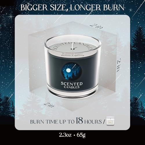 Image of CHILLFLAME Scented Candles Gifts for Men, Candles Gift Set for Him, 6 Scented Candles for Dad, Teacher, Birthday Gifts for Men /Women (Black, 14 oz)