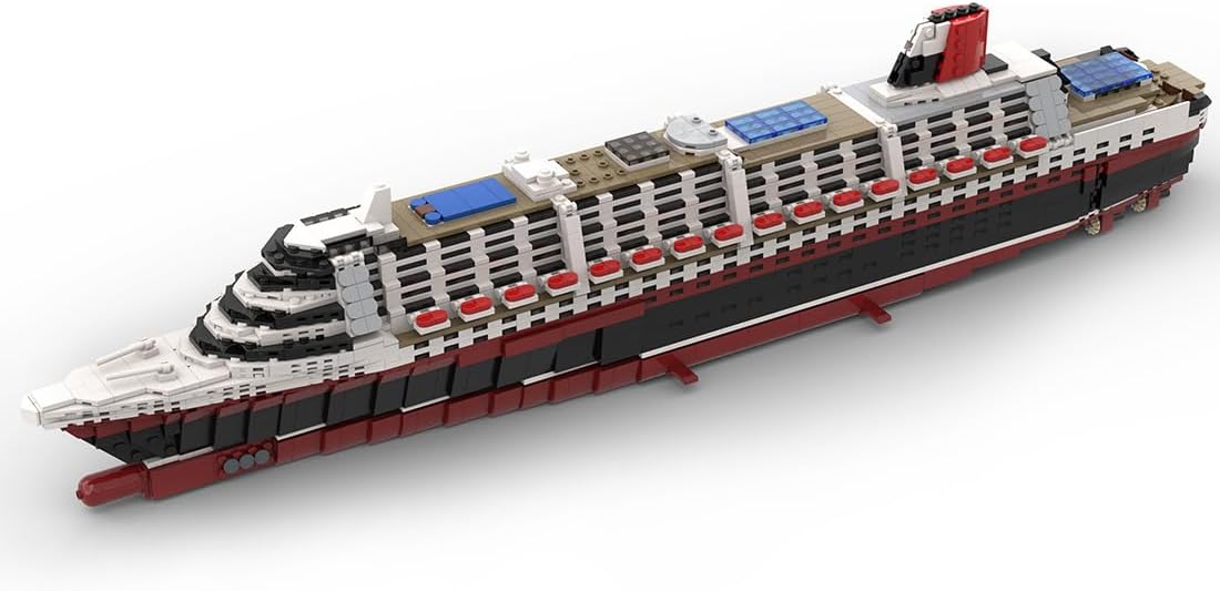RIDID Cruise Ship Building Kit, 1/500 MS Poseidon Large Cruise Ship Model Assembly Ship Toy Sets, Creative MOC for Adults (2589PCS), I15ZR27719OFMFVKO