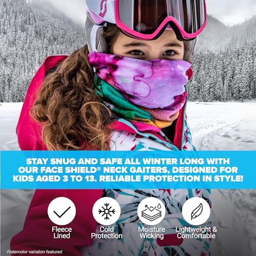 S A Frost Tech Fleece Face Shield for Kids - Cozy Neck Gaiter with Sewn-in Inner Lining - Weather Comfort and Protection (Pack of 3 - Best Sellers)2