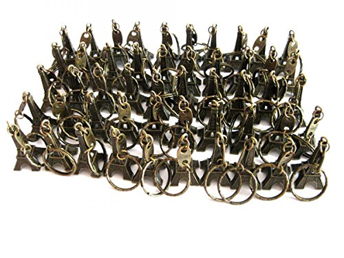 Chengyida 50- Pack Eiffel Tower Keychain,Cute Key Ring,Lovely Keychain,Romantic Keychain. #TOP2