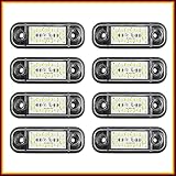 8x 12 LED Weiß Begrenzungsleuchten 12V 24V Positionsleuch LKW PKW Anhänger