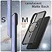 Ezanmull for Samsung Galaxy S25 Edge Case Magnetic Shockproof, [Fit for MagSafe] [Glass Screen Protector + Camera Lens Protector] Translucent Anti-Fingerprint Case (Black)