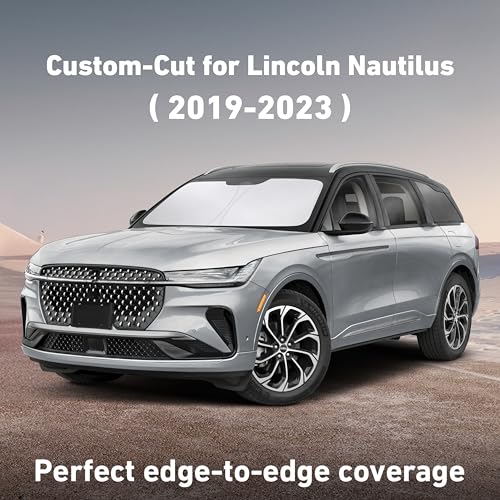 Image of EcoNour Windshield Sunshade Compatible for Lincoln Nautilus 2019-2021 2022 2023, Sun Visor for Front Windshield & Window Sun Shade Cover, UV Heat Blocker & Protector, Car Accessories