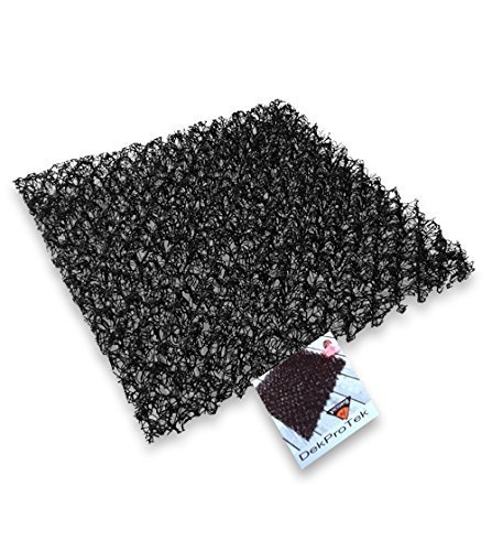 Dekprotek Modular 1 pies x 1 pies aireación Pad Deck Protector para Todas Las ollas, Camas Altas Paquete de 12 Negro