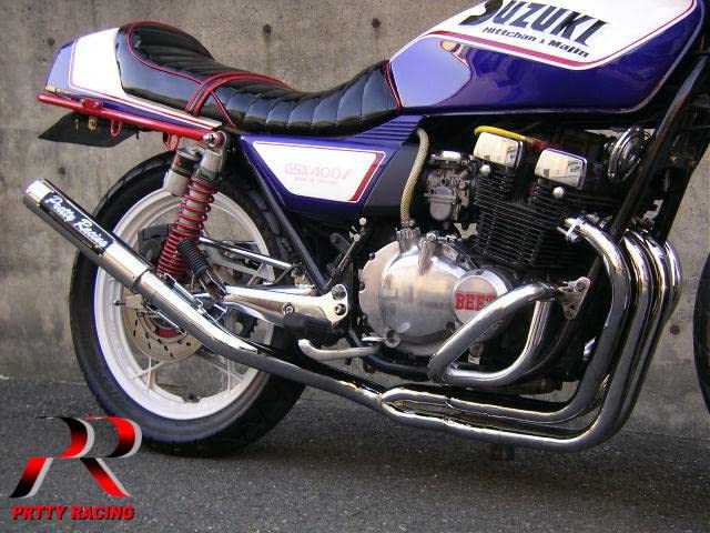 gsx400f マフラー　プリティーレーシング Amazon | PRETTY RACING製 GSX400F 分割式 50.8π (流タイプ2