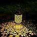 Produktbild LeiDrail Solar Laterne Outdoor Garten LED Solar Licht Dekorative Metallbehang Solarbetriebene Lampe Wasserdichtes warmes Licht für Patio Rasen Veranda Geschenk Weihnachten Halloween Decking- 1 Pack