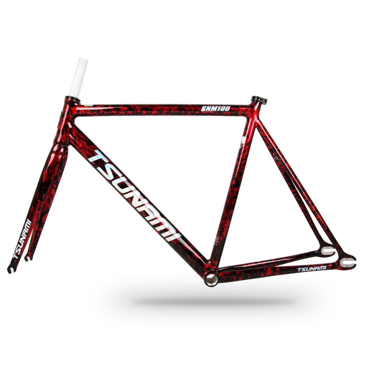 Cadre de vélo de route en aluminium argenté, engrenage