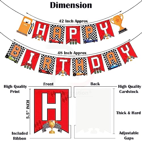 Image of Rozi Decoration Racing Car Birthday Parties Decoration Items (Pack of 69 Pcs)