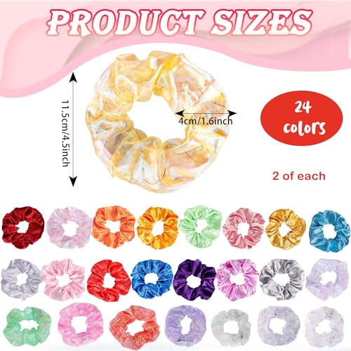 Light Up Scrunchies - Neon Colorful Hair Ties for Parties