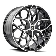 Kraze KR184 Ricochet 22x8.5 5x112 / 5x4.5 "+ 38mm أسود / حافة عجلة آلية 22" بوصة