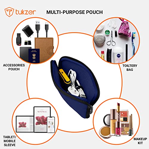 Image of Tukzer AirCase Travel Gadget Organizer Sleeve Case Cover Pouch, Neoprene Storage Case for Charger, Adapter, Pen Drive, Memory Cards Cables, Electronics Accessories, Toiletry Kits - Maroon