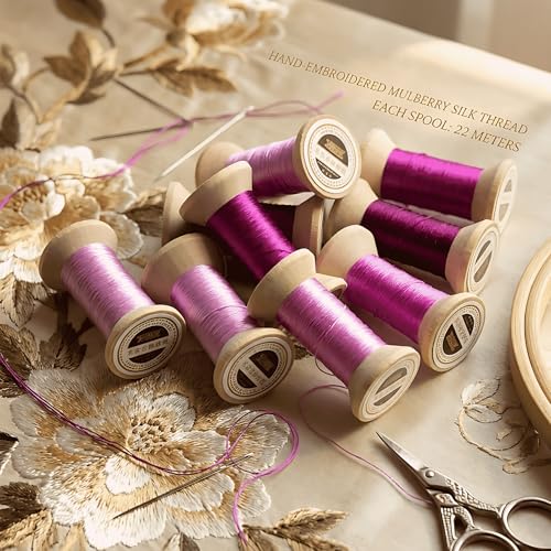 Image of Natural 100% Mulberry Handmade Embroidery Silk Thread Silk Floss (38)