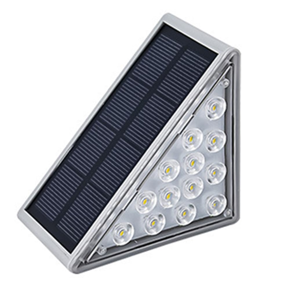 ZHSHYS Luces solares para escaleras al Aire Libre, 13 Luces LED para escalones, lámparas solares de Encendido/Apagado automático, Alto Brillo IP68, Impermeables, Adornos de jardín al Aire Libre, para