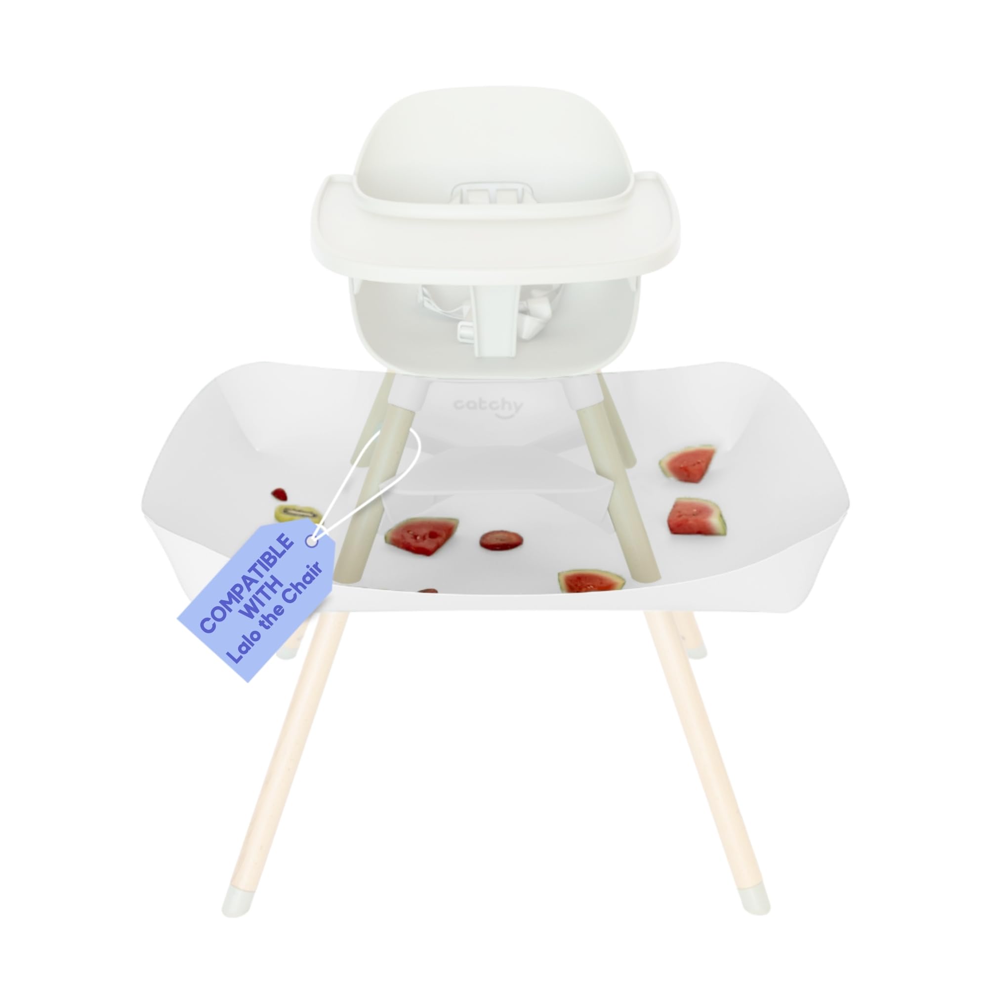 CATCHY - Food Catcher - Compatible with Lalo The Chair High Chair - Highchair Sold Separately - Baby & Toddler Food & Mess Catcher - Under High Chair Accessories - Baby Feeding Essentials
