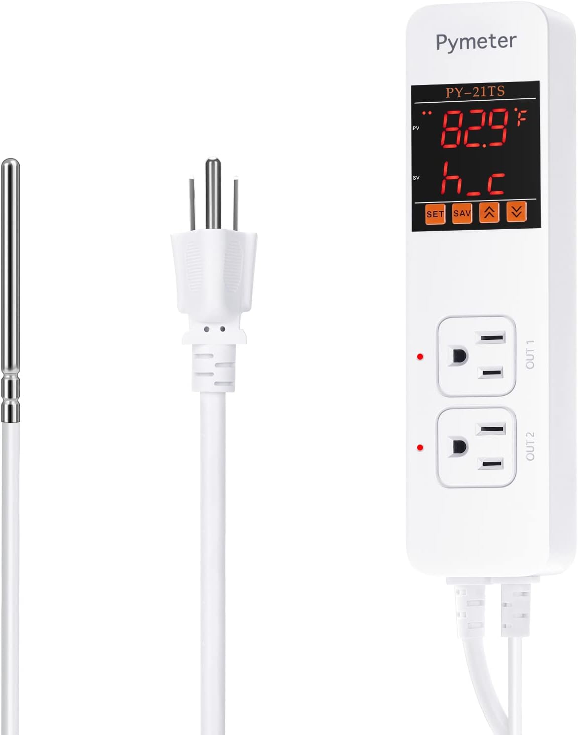 Attic Fan Thermostat Controller Temperature Switch Plug Outlet for Seedlings, Germination, Rooting, Greenhouse, Fermentation, Reptile, Terrarium Heating Mats