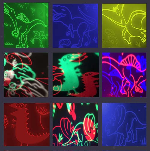 Hongid Night Light For Kids,Dinosaur Night Light Projector For Kids Toddler Boys,2 In 1 Toys For 3-8 Year Old Boys,Chirstmas Xmax Birthday Gifts For Children,Baby Toys Stocking Stuffer-Light Black #TOP2