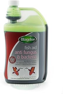 Blagdon Fast Acting Anti-Fungus & Bacteria Water Treatment for All Pond Fish, Finrot, Mouthrot, External Bacterial Infections, Wildlife & Fish Safe, 1 Litre