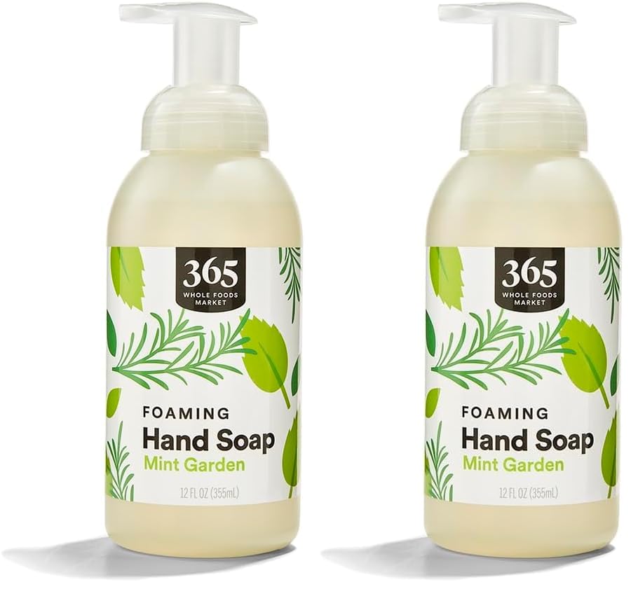 Image of 365 by Whole Foods Market, Hand Soap Foaming Mint Garden, 12 Fl Oz (Pack of 2)
