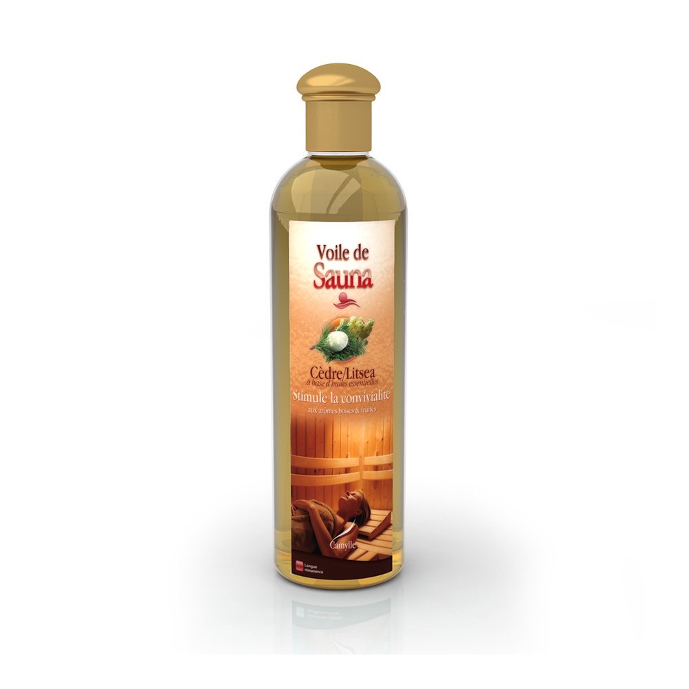 Camylle - Sauna Fragrance Cedar/Litsea - Fragrances Based on Pure and Natural Essential Oils for Sauna - Stimulate The Conviviality with wooded and Fruity Aromas - 500ml