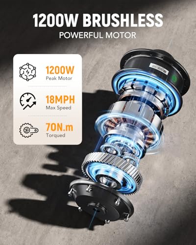 Hopepeak 1200W Folding Electric Trike