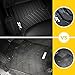 3W Floor Mats Compatible for Benz CLA 2014-2019 TPE All Weather Custom Fit Floor Liner for Benz CLA 1st and 2nd Row Full Set Car Mats Black