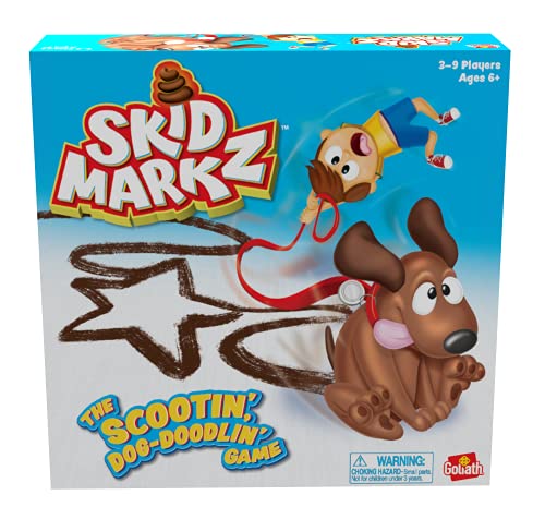 Goliath Games - Skid Markz, The Scootin, Dog-Doodlin Game para niños, para 3-9 Jugadores a Partir de 6 años