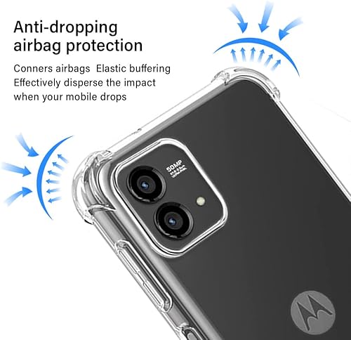 Miniatura 7 de Funda para Moto G Stylus 5G 2023 con protector de pantalla, a prueba de golpes, transparente, delgada, suave, de silicona TPU, funda protectora para