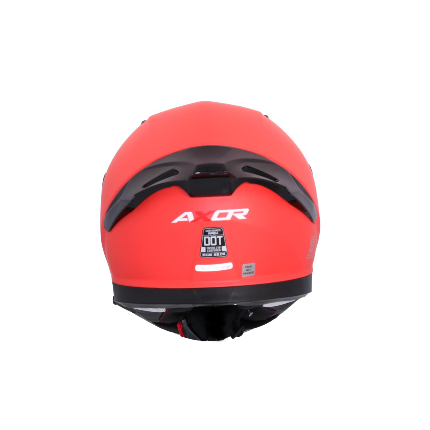 Casco AXOR Apex Solid Casco Integral de Moto Rojo Mate con Pantalla Extra y Lente Solar, Diseño Deportivo, Talla XS