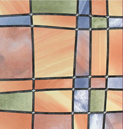 gekkofix Bunte Fensterfolie Barcelona 0,675 x 2m Glasdekorfolie Bleiglas...