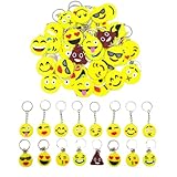 🥰Design Carino:Portachiavi gadget compleanno bambini adotta i modelli più popolari al giorno d'oggi, interessanti emoticon di chat per telefoni cellulari, colori vivaci e varie piccole emoticon che esprimono emozioni in versione Q. Sorrisi, lingua fuori, sorprese, ecc. sono molto graditi.