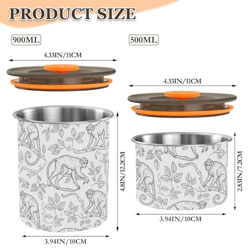 Envase para café DOMIKING acero inoxidable 900 ml miniatura 2